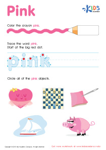 Tracing Words: Green | Kindergarten Worksheet | Kids Academy