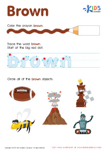 Tracing Words: Green | Kindergarten Worksheet | Kids Academy