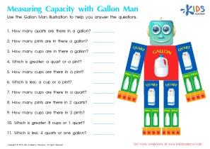 Meta-title Measuring Capacity Worksheet: free Math worksheet for
