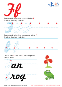 Cursive F Worksheet